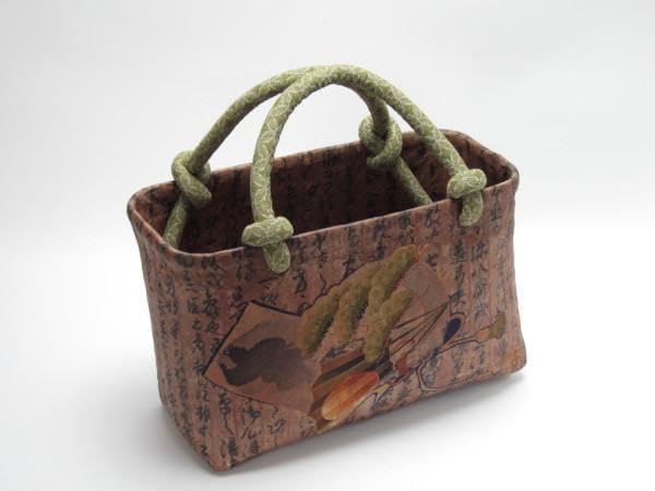 白川郷 国産蔓使用 匠の技 職人手編み 網代編み 内袋付き 山葡萄籠