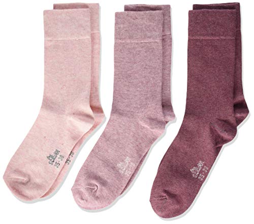 s.Oliver Socks Jungen S20040 Socken, Rosa (Chalk Pink Mix 4303), 35-38 (Herstellergröße: 35/38) (3er Pack)