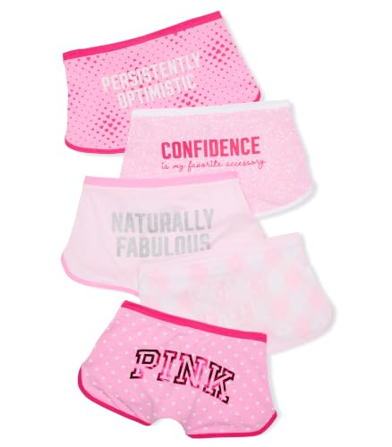 Victoria's Secret PINK | Elle 5-Pack Cotton Dorm Boyshort Panties, Elle Pink Pack, M - image 2