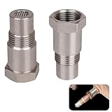 2 Pezzi Estensore Sensore Ossigeno, Adattatori in Acciaio Inox M18x1,5mm, 46mm, Compatibili con la Maggior Parte dei Veicoli, Include Mini Filtro e Convertitore Catalitico