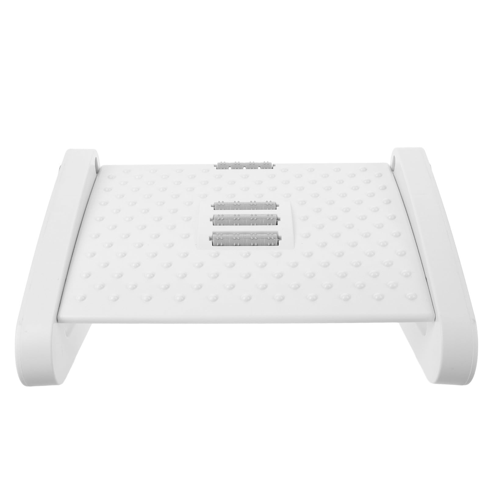 Garneck Reposapiés Buena Capacidad de Carga y Resistencia Presión Ergonómico Ajustable de Plástico Blanco para Oficina Adecuado para Trabajo y Descanso