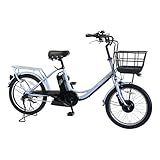 【100％完成車納品】 PELTECH(ペルテック) 電動アシスト自転車 20インチ シマノ内装3段変速 前輪駆動 日本電産製モーター 大型カゴ クラス27リアキャリア TDN-207LP (8AHバッテリー, ブルーグレイ)