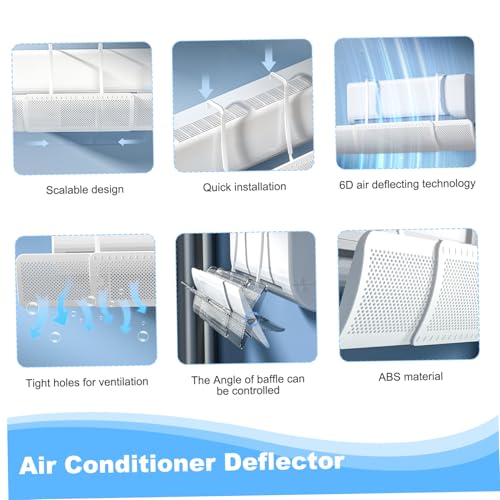 Deflector de ventilación de CA telescópico 22-36.2 antiviento para Split 3