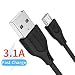 Super Fast Micro USB Charging Cable 4FT,SOMOSTEL 3.1A Android Phone Charger High Speed Data Sync Cord Compatible with Samsung Galaxy S7 S6 Edge J7 J3,Note 4 5,Moto Droid Turbo G5,LG Stylo 2 3 G4 Black