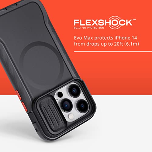 Tech21 iPhone 14 Pro Evo Max Compatible with MagSafe – Durable, Shock-Absorbing and Rugged Phone Case with Holster and 20ft FlexShock Multi-Drop Protection, Black by tech21 - Image 4