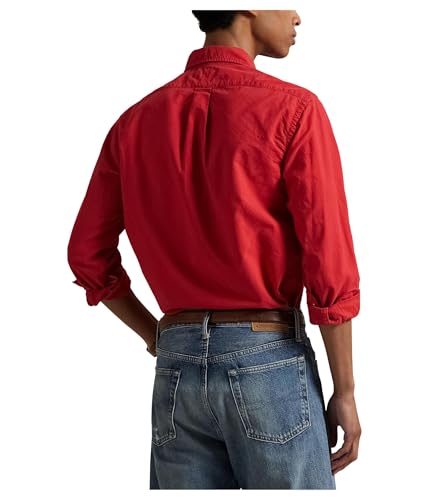 Image of POLO RALPH LAUREN Mens Classic Fit Garment-Dyed Oxford Shirt New Brick Large