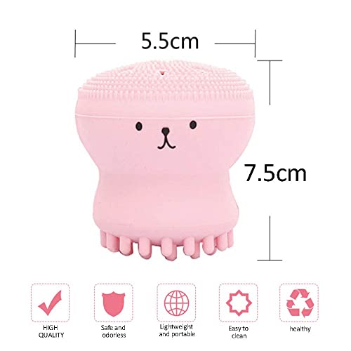 Gesichts Reinigungsmittel, Klein Tintenfisch Gesichts Reinigung Bürste, Silikon Gesichts Schwamm Reinigungsmittel, Gesicht Haut Reinigung Werkzeug (4er-Set) - Image 5