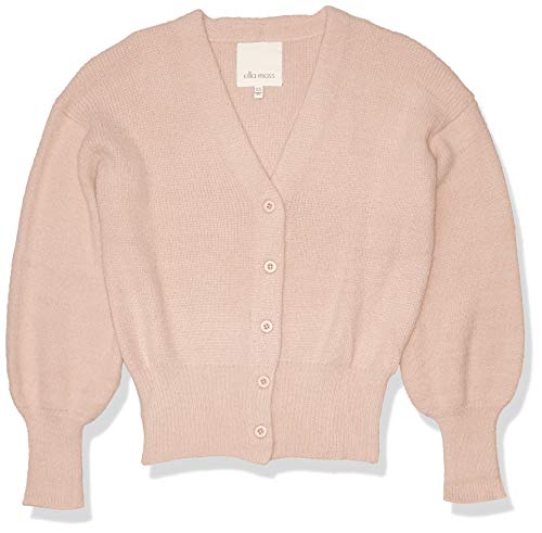 Ella Moss Women's Brinne Stylish V-Neck Crop Cardigan Sweater, Sepia Rose, Xlarge #TOP5