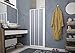Mampara de ducha plegable con fuelle, BXF120001