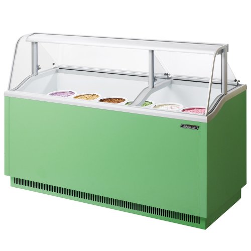 Turbo Air Ice Cream Dipping Cabinet, 70in W : Turbo Air TIDC-70G Dipping Cabinet, 70in W - Green
