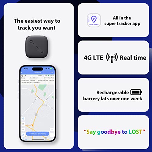 Real-time GPS Tracker for Vehicles, Asset, Luggage, Kids, Dogs, Motorcycle. 4G LTE Cars GPS Tracking Device. Waterproof Small Trackers Mini Magnetic Portable