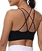 MotoRun Bralettes for Women, Strappy Sports Bra Push up Bralette Sexy Bras Black Rave Top S