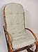Rattani - Polster für Schaukelstuhl, Ersatzpolster Rattan Schaukelstuhl Gr. 125 x 50 x 7 cm, Fb. Uni Living Soft grau - Made in EU