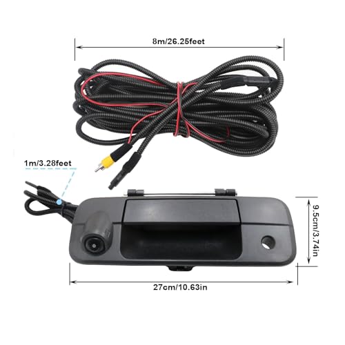 Image of FZJDSD Tailgate Handle Backup Camera Compatible with Toyota Tundra 2007-2013 Replaces 69090-0C051 86790-34011 86790-34030 Rear View Park Assist Camera with RCA Plug