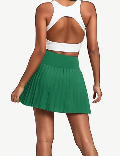 Image of Alaroo Pleated Tennis Skirt for Women with Pockets Shorts Skort | High Waisted Golf Athletic Skorts Running Workout Skirts