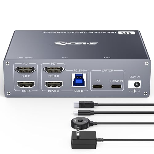 NAWEN USB-C HDMI KVM Switch