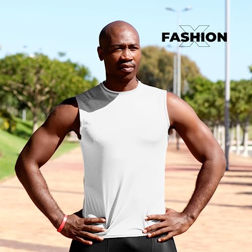 Image of Prime Plus Sleeveless Tshirt for Men, Dry Fit Polyester Fabric, Extra Stretchable, Quick Dry Round Neck Tank Top Men, Gym Vest, Basketball Jersey, Sando for Men Gym