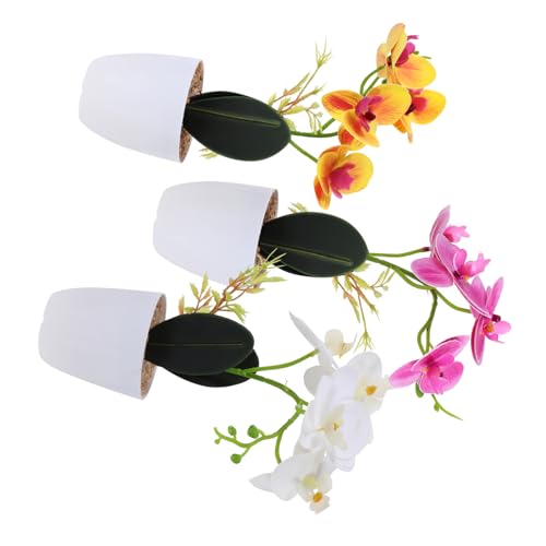 BESPORTBLE 3 Piezas Maceta de Plantas Decorativas Falsas peonías Flores para Decorar glicina en conserva Artificial Flowers decoración casa bonsái Falso Planta en Maceta Falsa el plastico
