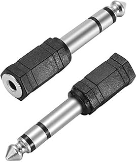 AHOAO Headphone Adapter 3.5mm Female to 6.35mm Male, 2 Pack Headphone Jack Adapter, Stereo Audio Adapter, Aux Adapter for Digital Piano, Keyboard, etc