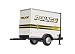 HO Trailer Standard Box Trailer with Single AXLE - Orange Stripe DELIVERY