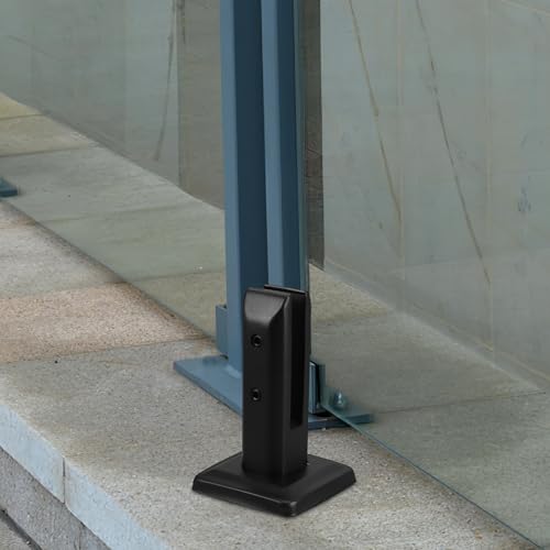 Pince de fixation de verre en acier inoxydable noir premium - 8