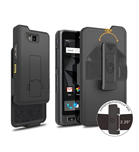 BELTRON Sonim XP8 Case with Clip, Heavy Duty Case with Swivel Belt Clip for Sonim XP8 (AT&T FirstNet Sprint XP8800) Features: Secure Fit & Built-in Kickstand (Black) Supports 2.25" Duty Belt