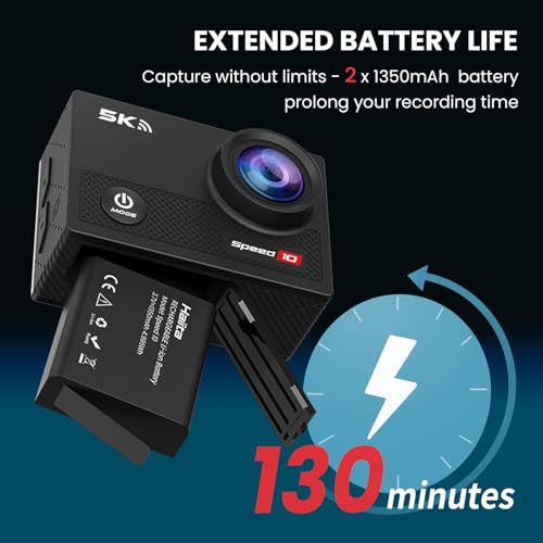 Helm-Montage der Hiicam Speed 10 bei Alpen-Biking: 30MP-HDR-Fotos erfassen Sprünge detailreich ohne Shake in...