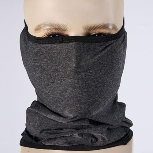 Yhenlovtt Cubrebocas de seda de hielo para hombres y mujeres con protección UV y tela transpirable para actividades al aire libre, toalla triangular para formato (versión corta)