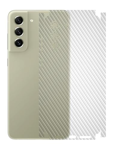 Image of AtOdds - Full Body Back Screen Guard Protector Film - Transparent Lamination Wrap Skin Sticker Compatible with Samsung Galaxy S21 FE | Scratchproof Matte Finish (Design - TransCF)