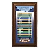 Push Pin Travel Maps Colorado Ski Resorts Bucket List Tracker - Brown Frame - 13.5 inches x 23.5 inches - Track Your Colorado Ski Adventures
