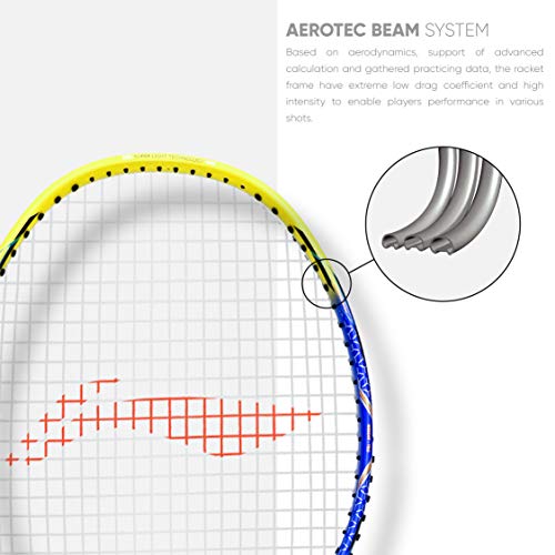 Li-Ning G-Force Superlite 3600 Carbon-Fiber Strung Badminton Racquet With Free Full Cover (Blue/Yellow) #TOP2