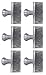 HARLEY-DAVIDSON Genuine Oil Can Knob HDL-10112, Set of 6 Knobs
