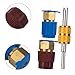 2Pc AC Filling Valve Adapter Retrofit for R12 to For R134A with 1/4 SAE Low and High Pressure Couplers Suitable for Automotive AC System Service