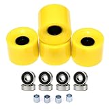FACAIIO Skateboard-Rollen-Set, 60 x 45 mm, 78 A, mit ABEC-9-Kugellagern und Abstandshaltern, Longboard, kurzes Skateboard, 4 Stück