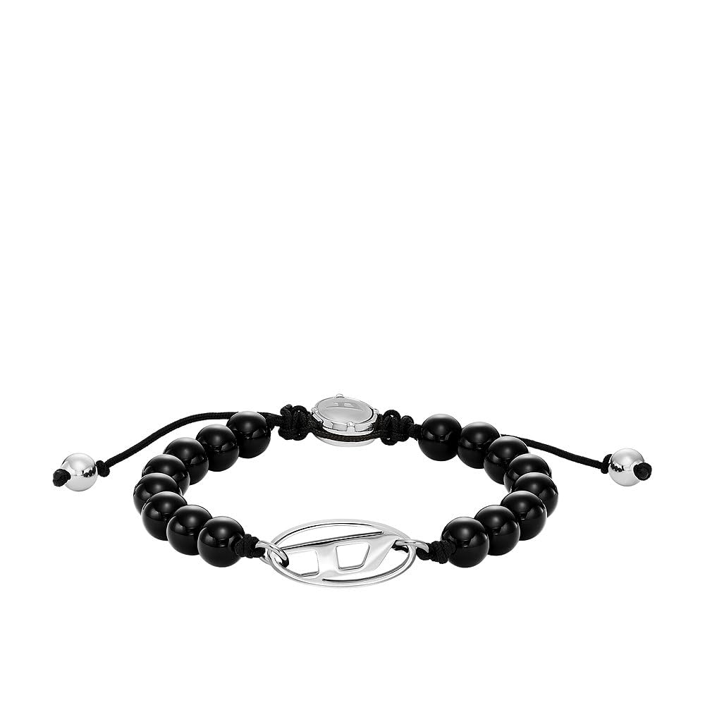 Diesel Bracciale Uomo Gioielli Trendy cod. DX1434040 + T56Diesel Orologio Analogico al Quarzo Uomo con Cinturino in Silicone DZ2175