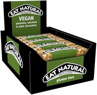 Eat Natural Vegan Peanuts, Coconut & Dark Chocolate Fruit & Nut Bars 12 x 40g