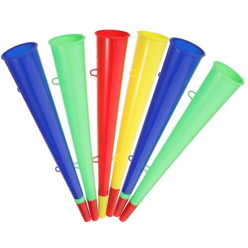 MOLUCKFU Game Horn Plastic Trumpet 6 Piece Set Vuvuzela Stadium Horns for Sports Events and Party Decorations (random Colour) Random Color