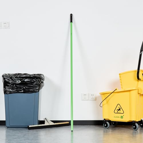 Image of Restaurantware-Handle ONLY: Clean Tek Professional 55 Inch Floor Squeegee Handle, 1 Ergonomic Holder for Squeegee - Head Sold Separately, Sturdy, Green Steel for Wiper Broom