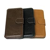 Genuine leather Wallet Case for iPhone 6 (Dark Brown)