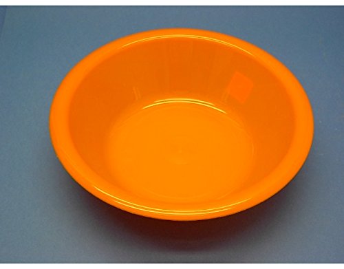 Bassine à eau en plastique couleur orange diamètre 34 cm