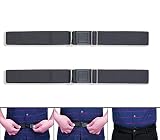 ANDERK Hemdhalter 2 Stück - Shirt Stays Herren - Damit das Hemd in der Hose Bleibt, 120 cm (47,2 Zoll) Lang, Putong Schwarz
