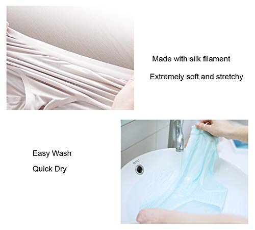 Silriver Women’s 100% Silk Panties, Hip Brief (2 Pieces Pack), Super Breathable And Comfortable, Recommend For Sensitive Skin (Small, Silver Grey) #TOP5