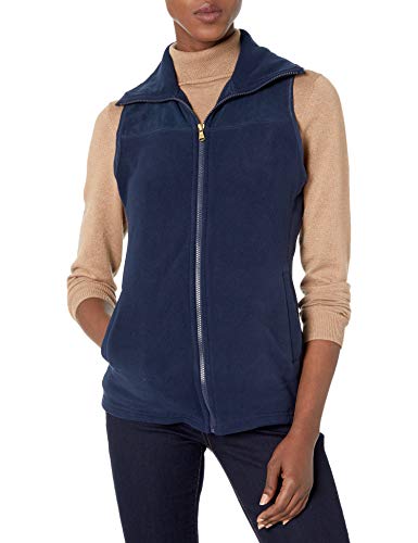 Chaps Women's Sleeveless New Faux Sherpa-Knit Vest, Capri Navy, XX-Large