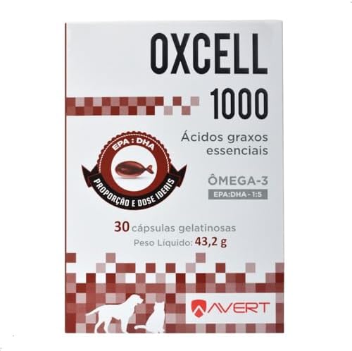 Suplemento Oxcell para Cães e Gatos AVERT 30 Cápsulas - 1000 mg, ...