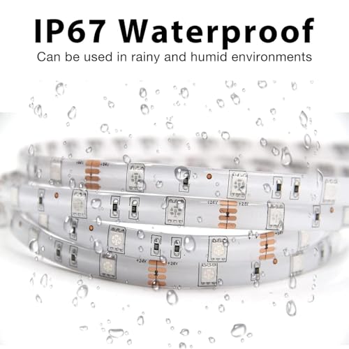 Image of Solar Led Strip Lights Outdoor, 50ft 840LED Solar Rope Lights Self-Adhesive Waterproof, 8 Mode with Remote Timer and Auto On /Off, Perfect for Deck, Patio, Poolside, Camping Decor, Cold White