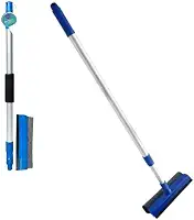 Rodinho Limpeza de Vidros com Cabo Extensível – Esfregão Multiuso para Janelas, Box, Banheiro, Sacadas e Azulejos