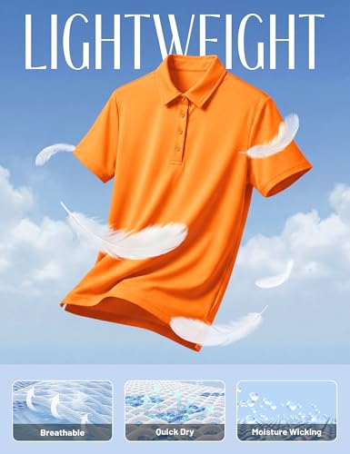 Image of TACVASEN Women's Golf Polo Shirts Short Sleeve UPF 50+ Sun Protection Golf Shirts for Women Quick Dry Collared Polos