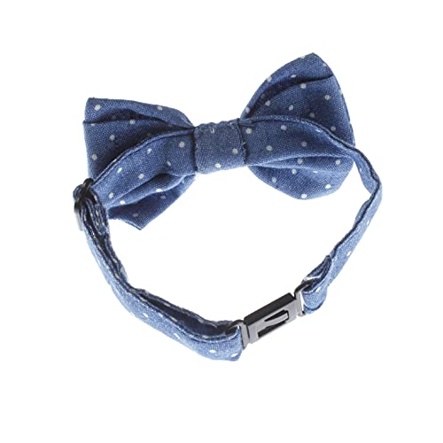 Printed Denim Adjustable Pre-Tied Bow Ties3