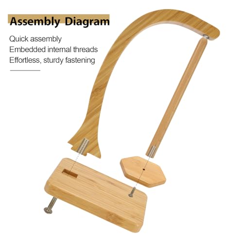 yarn holder for crocheting and knitting - magnetic wooden yarn holder spinner ideal for crochet accessories knitting accessories cool gifts for crocheters and knitting lovers natural