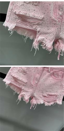Short d'été en jean taille haute coupe ample pour éviter l'inconfort